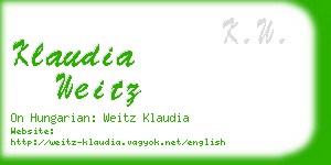 klaudia weitz business card